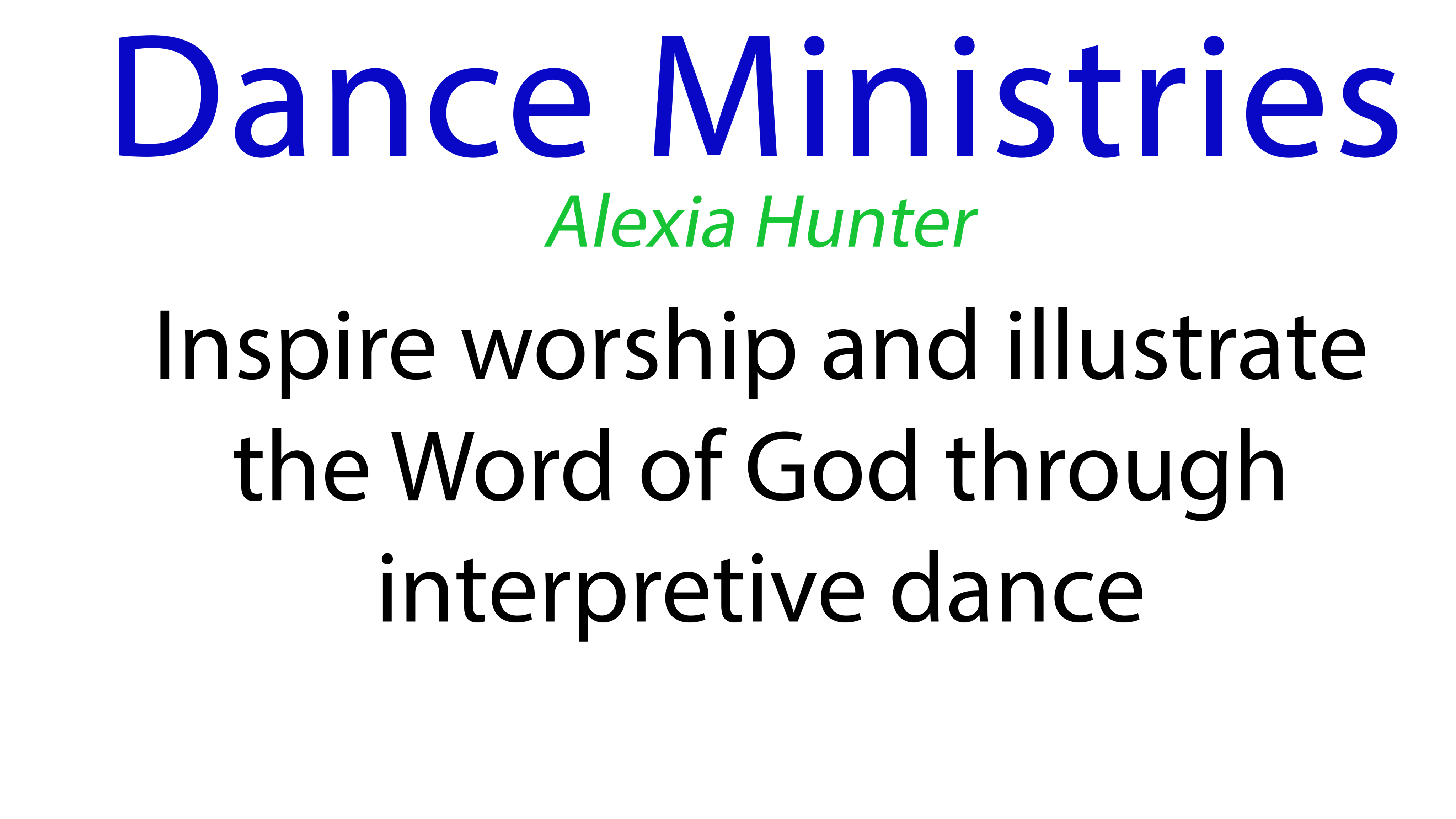 Dance Ministries