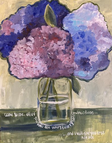 Matthew 11:28 Hydrangeas