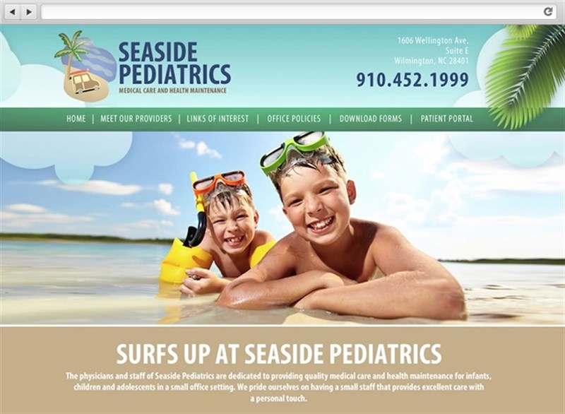 Seaside Pediatrics - Doctor Web Design