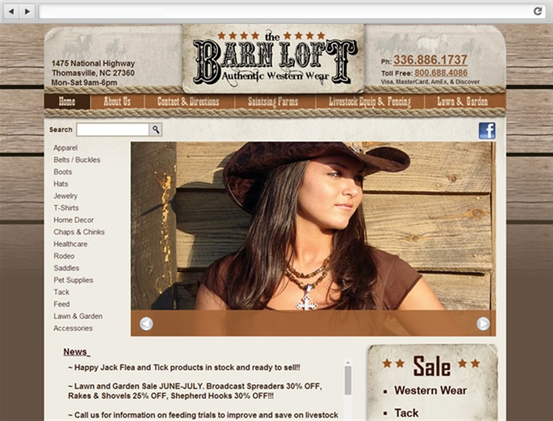 The Barn Loft Website Design By Bluetone Media