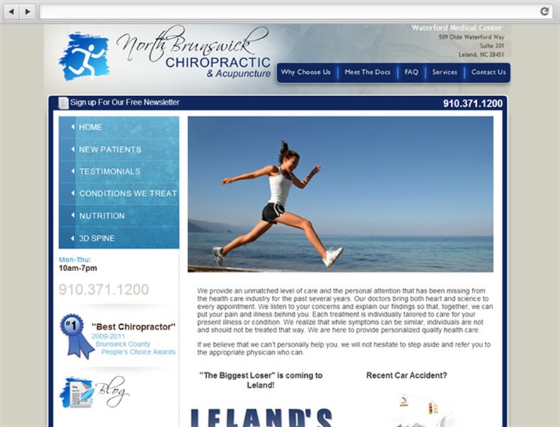 North Brunswick Chiropractic - Web Design